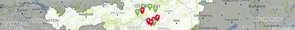 Kartenansicht für Apotheken-Notdienste in der Nähe von Schöder (Murau, Steiermark)